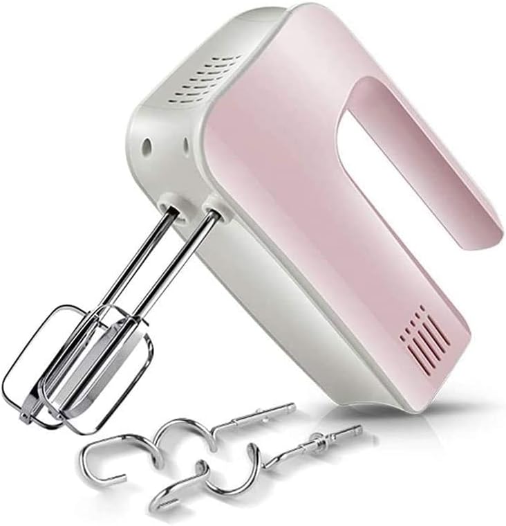 Hand Mixer 120W Power Electric Handheld Mixers with 4 Stainless Steel Attachments(2 Beaters 2 Dough Hooks) Mini Electric Hand Mixer for Baking