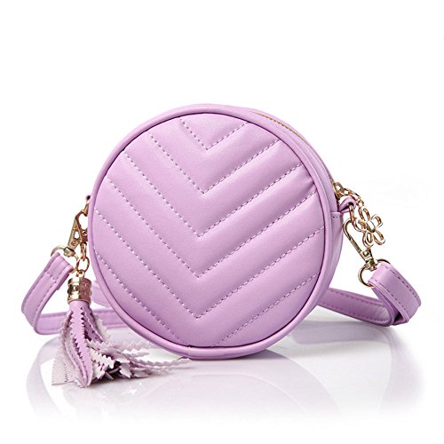 Pinky Family Little Girls' Small Handbag Princess Crossbody Purse Toddler Bag Purple