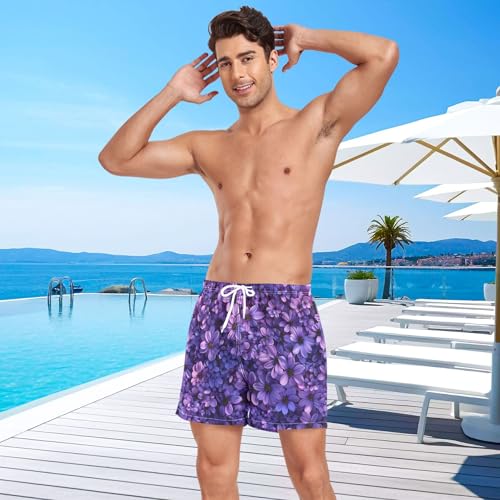 xigua Bouquet Flowers Mens Swim Trunks with Liner, 5 inch Quick Dry Mens Boardshorts for Beach4