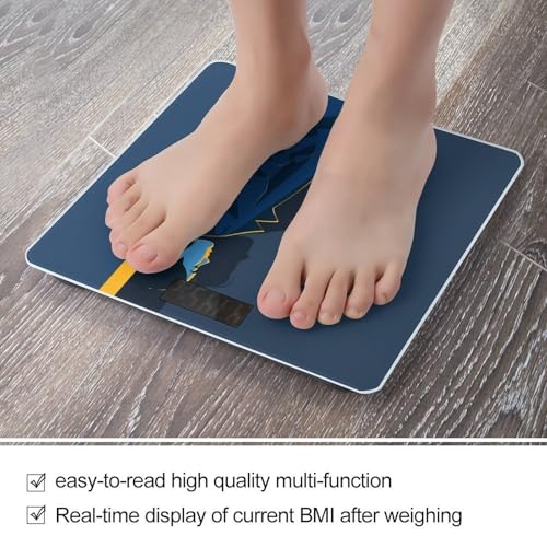 Báscula digital de vidrio templado para baño con pantalla LCD miniatura 5