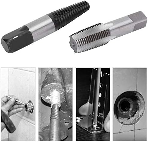 Miniatura 4 de Garosa Juego de grifos de tubo de 1/2 pulgada de herramientas extractoras de tuberías rotas de acero de alto carbono, kit de reparación de removedor