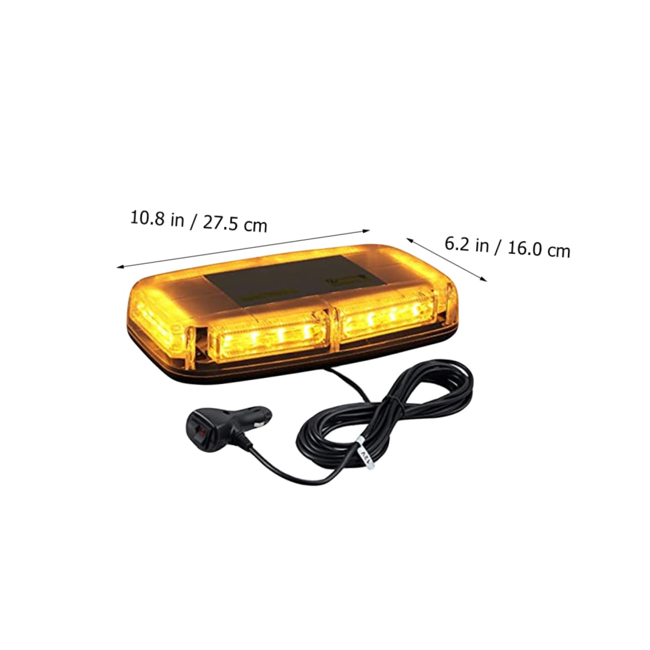 Garneck Lámpara Estroboscópica LED de Advertencia para Coche 24led | Abs, Luz de Emergencia para Niebla y Emergencias, Alta Luminosidad, Formato Magnético