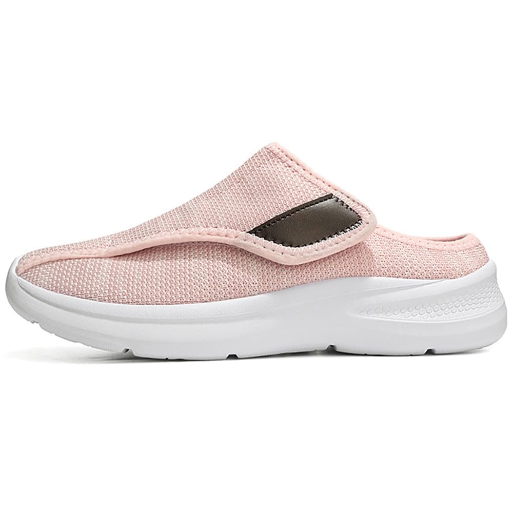 Diabetiker Hausschuhe Damen Herren Weit Klettverschluss | Slip-On,orthopädische,Leichte,atmungsaktiv,rutschfest,Verbandschuhe,Bequeme Pantoffeln,für Senioren