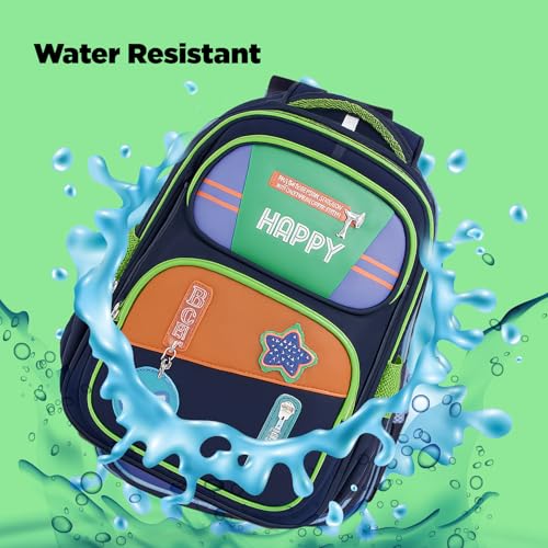 Image of School Bag for Kids Boys & Girls 5-10 Years - Cute Cartoon Dinosaur Backpack Large Capacity Waterproof School Bag with Bottle Pocket Multi-Compartment Lightweight Bag for Nursery & Primary