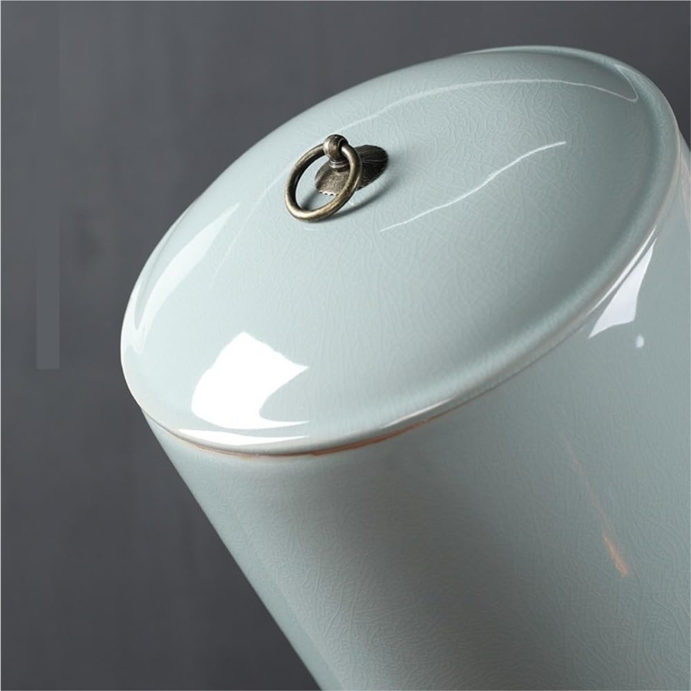Lata de té Recipiente de Almacenamiento té a Granel Retro, Tarro cerámica Gran Capacidad, Taza, Caja Creativa for Pasteles, almacén for el hogar Carrito de té(B)