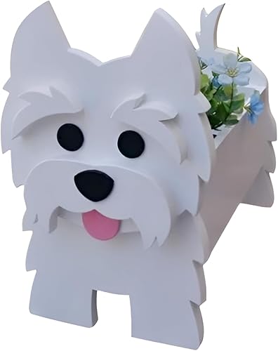 Western Highlands - Maceta para perros pequeños, macetas de jardín para suculentas de primera calidad, con forma de animal, para interiores y