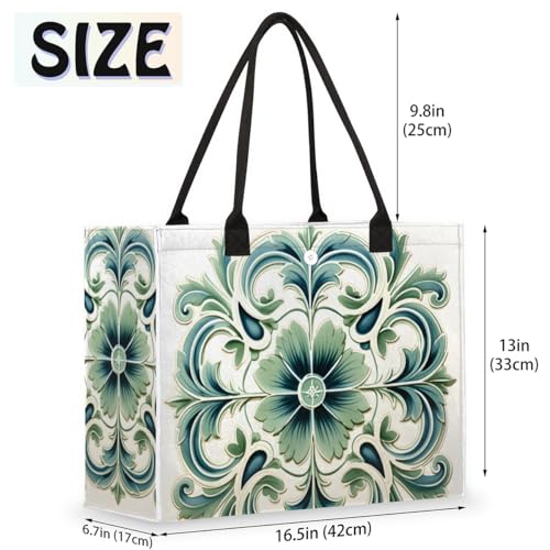Abstract Botanical Art Tote Bag for Women Large Beach Bag Reusable Tote Bags for Work Travel Beach Shopping2