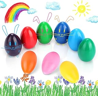 Innedu Crayons for Toddlers, 9 Colours Baby Chunky Crayons Non Toxic, Safe and Washable, Easy to Grip Egg Paint Toys Gifts for Boys Girls Kids
