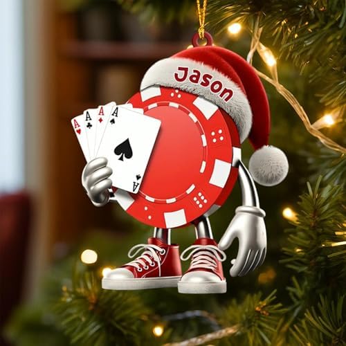 Amazon.com: Custom Poker Casino Ornament 2025 – Personalized Acrylic 2D ...