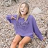UNIQUEONE Blessed Sweatshirt for Women Letter Prin... #1