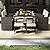Tangkula 9 Piece Patio Dining Set, Rattan Chairs with Tempered Glass Table & Ottoman, Space Saving Wicker Sectional Conversation Set with Removable Cushions, Outdoor Furniture for Backyard Garden Deck