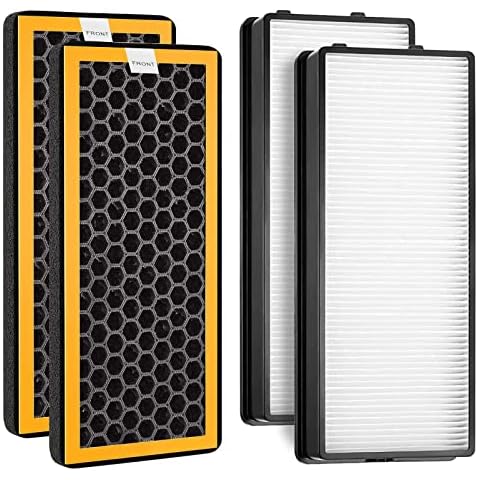 4 Pack Replacement Filters Compatible with HoMedics PetPlus at-PETODR Filter and TotalClean at-OFL Filter for AT-PET01, AT-PET02,and AR-45 Cover