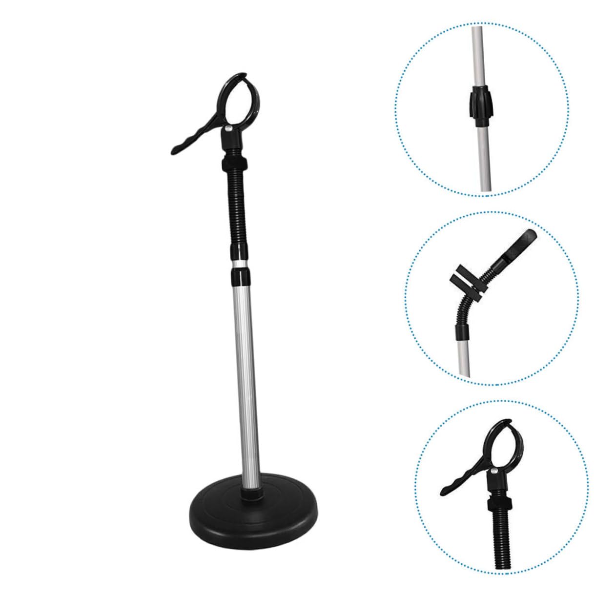 DOITOOL Supporto per Asciugacapelli con Ventosa, Mani Libere, Rotazione 360° in Lega e Gomma, Facile da Installare, per Styling e Curling