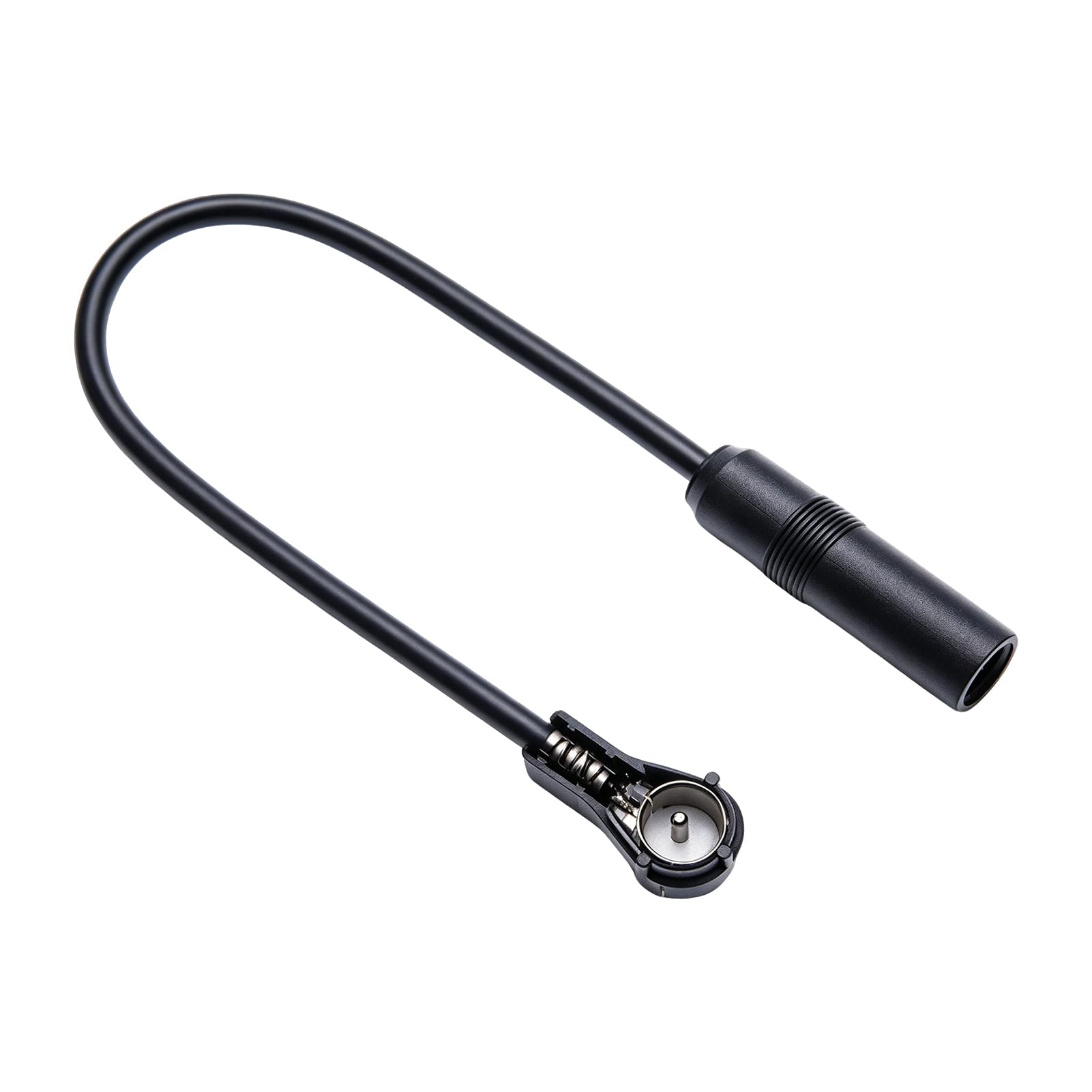 Autoradio Antennenadapter DIN 150 Ohm auf ISO 50 Ohm mit 30 cm Kabel, Antennenadapter alt neu für Radio Nachrüstung im PKW, Flexible Antennenverlängerung für DIN Fahrzeuganschluss auf ISO Radioeingang