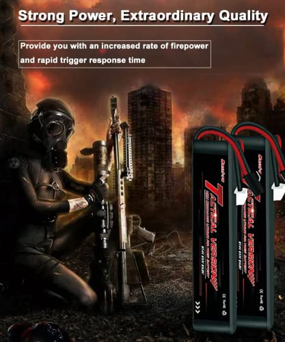 Airsoft Battery 11.1v 1100mAh 3S 25C Rechargeable LiPo Airsoft Batteries with Deans-T Connector for Airsoft Guns - Image 5