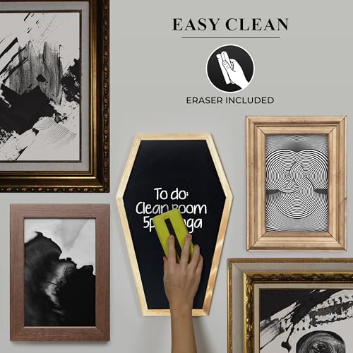 Coffin-Chalk-Board-Blackboard-with-Mini-Coffin-Spooky-17×105-inches-Eraseable-Letter-Board-for-Gothic-Wedding-Halloween-Decor Coffin Chalk Board Blackboard with Mini Coffin Spooky 17×105 inches Eraseable Letter Board for Gothic Wedding Halloween Decor