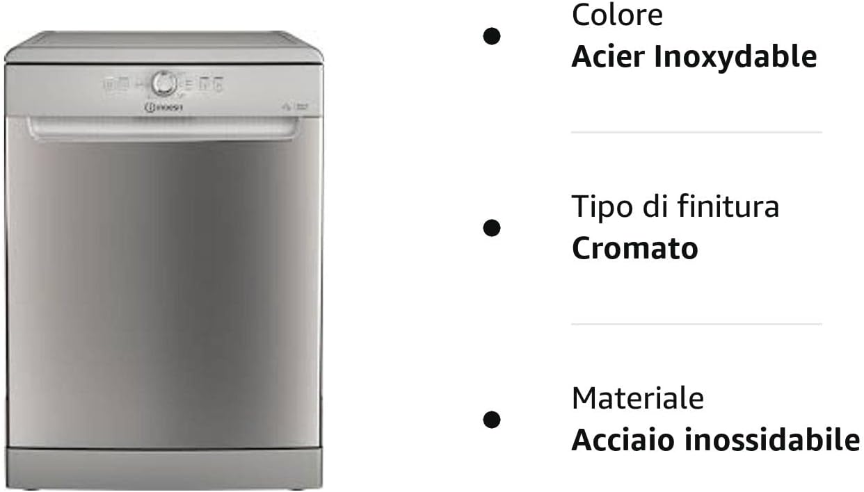Lavastoviglie Indesit: grande capienza, colore inox - DFE 1B19 X Lavastoviglie Indesit: grande capienza, colore inox - DFE 1B19 X