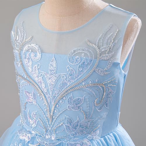 Vestido de comunión para niñas sin mangas elegante para cumpleaños 4