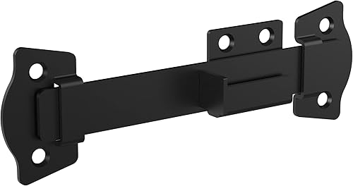 National Hardware N166-028 - Pestillo de puerta negro moderno de montaña de 8.35 pulgadas