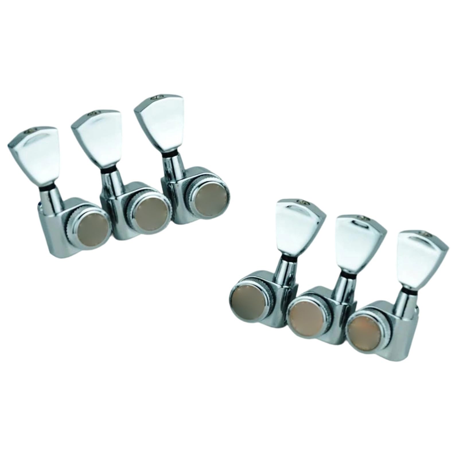Estándar Guitarra Clavijas De Afinación Guitarra Eléctrica Metal Lock String Tuner Winder 3R3L Head DIY(CR)