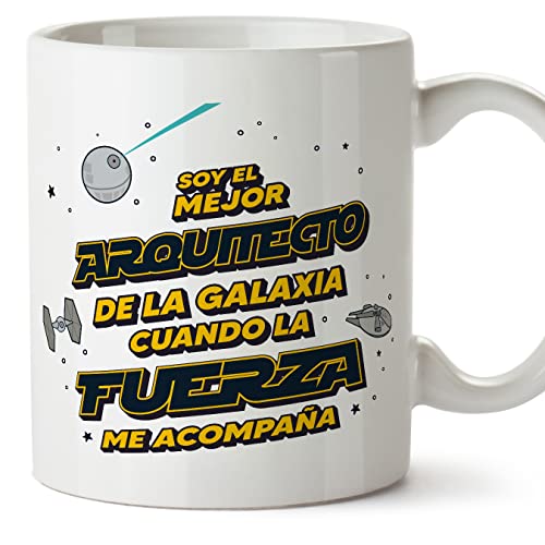 Imagen de MUGFFINS Tazas para ARQUITECTO hombre En Español Mejor de la Galaxia Cuando Fuerza me Acompaña 11 oz