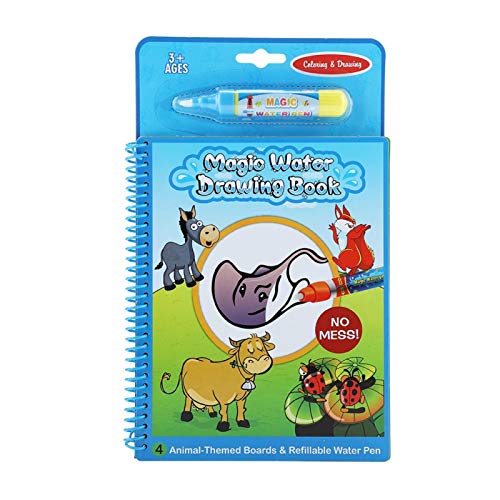 Aquarell & Malbuch, tragbares magisches Aquarell-Malbuch für Kinder, das pädagogisches Geschenk mit einem Stift malt, 10…