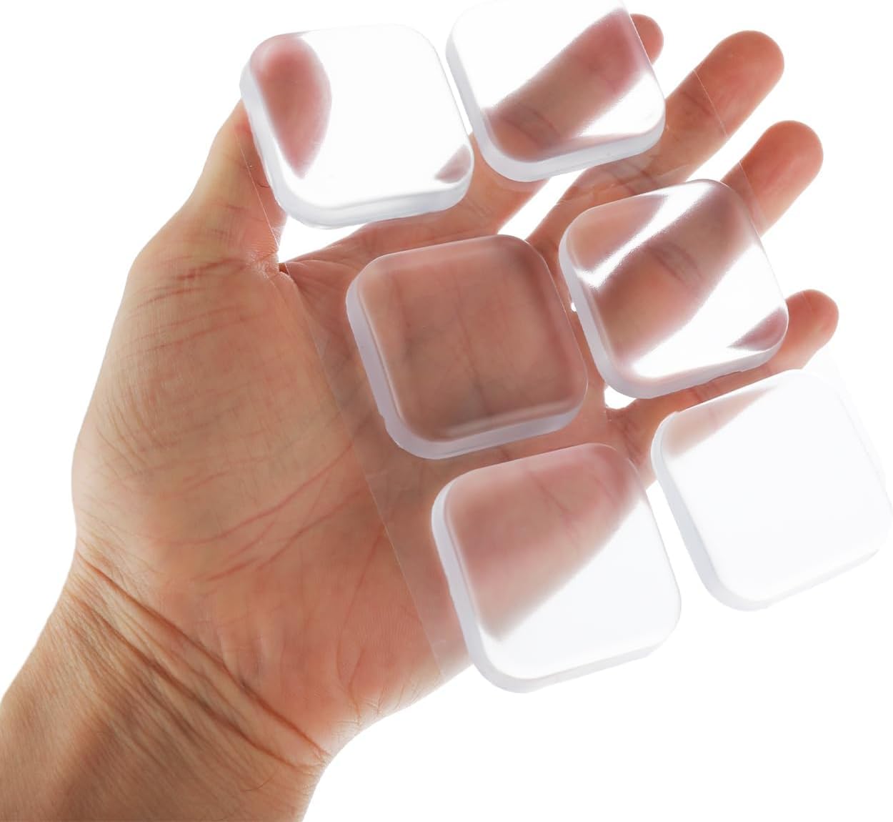 URBANMONK 6 Pcs Square Silicone Door Protector for Home | Door Stopper for Home Rubber |Wall Protector from Door Sofa Back