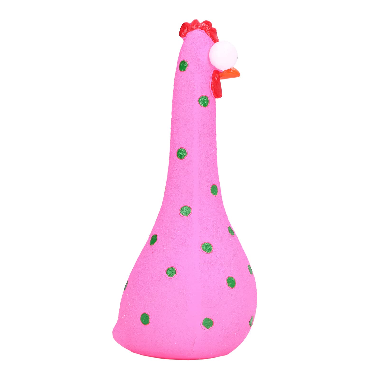 Jelquix Chicken Statue Long Neck Handcrafted Animal Garden Yard Art Decoration for Outdoor Garden 9 X 20cm (Roseate)