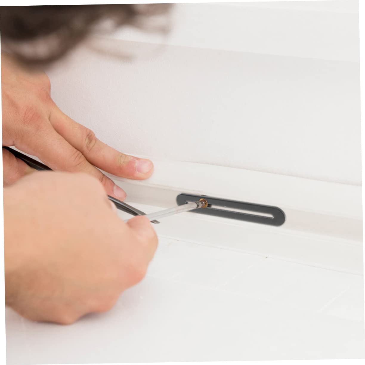 MUSISALY 10pcs Adjustable Stainless Mending Plate for Wood Metal Flat Mending Plate Slot Hole Corner Cabinet Corner Brace Metal Mounting Plate Black Small Size