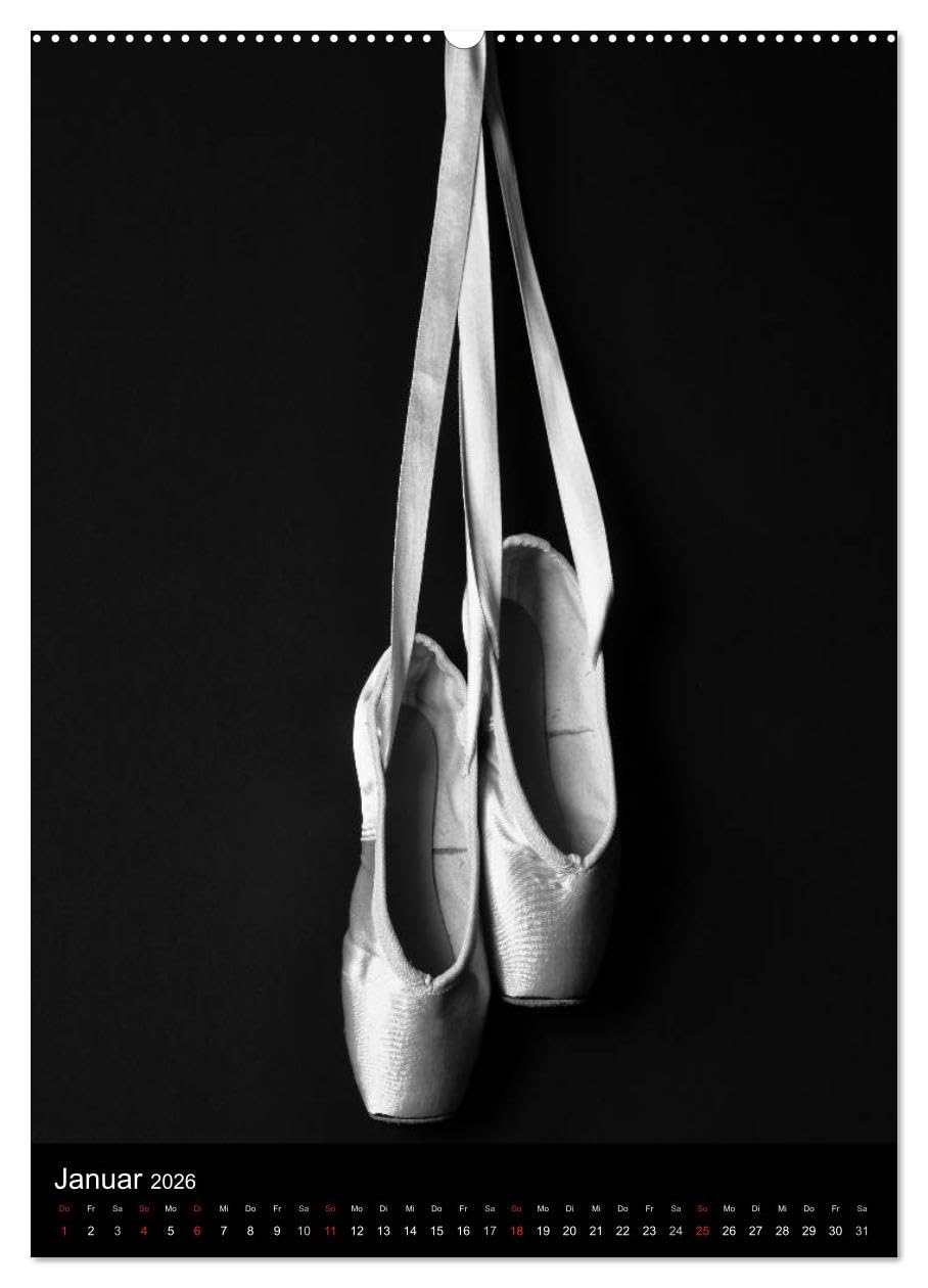 Ballett Schwarzweiss (hochwertiger Premium Wandkalender 2026 DIN A2 hoch), Kunstdruck in Hochglanz