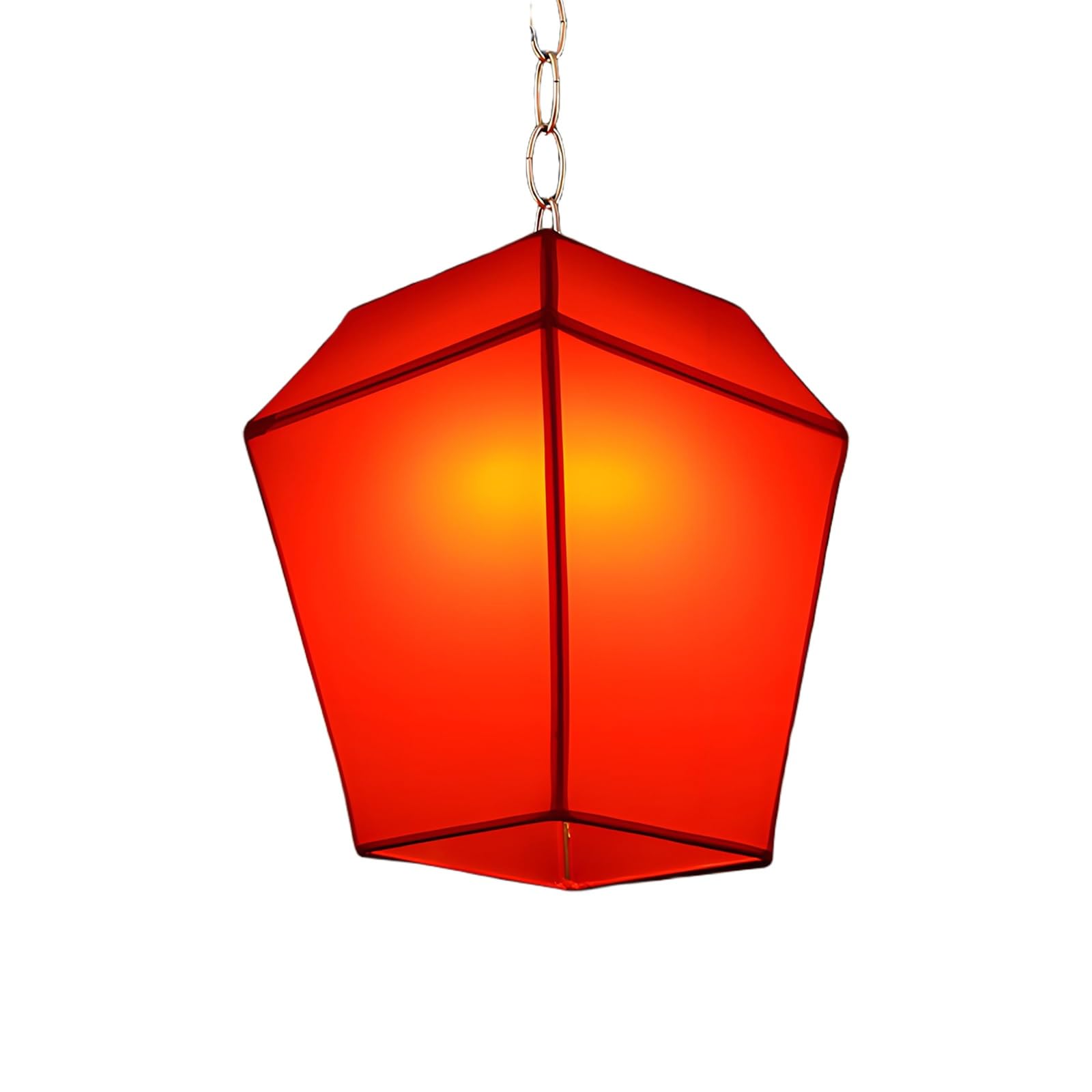 ROHCGHC chinese-style lanterns, Colorful Hanging Chinese Lanterns, Kong Ming Lantern Shape, Red Fabric(Red,14in)