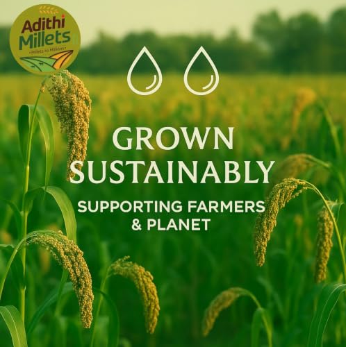 Image of ADITHI MILLETS Browntop Millet Rice 2kg (500g x 4 Pack) | Choti Kangni /Andu Korralu /Korale | Unpolished Whole Grain | Stone-Free | High Fiber & Protein