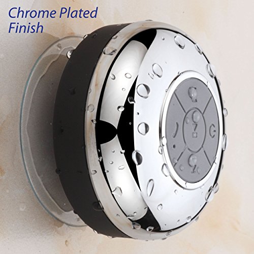 Aquadance High-Pressure Setting Inch (Spiral 6-Function Rainfall Shower Head And Speaker), Chrome #TOP4