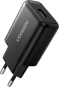 UGREEN Carregador USB 18 W para Kindle eReader, tomada USB 18 W carregador carregamento rápido compatível dji, Xiaomi Mi11/Mi10, Redmi 11/10 Galaxy S23/S22/S21/S20, Google Pixel 7Pro/6a,