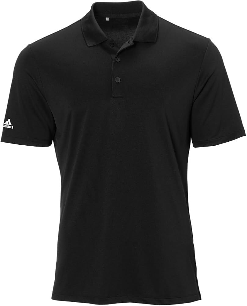 Adidas Golf Men's Performance Polo Shirt, Black, Small at Amazon