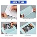Clear Self Adhesive Pockets Self Label Holder Adhesive Pockets for Planners Business Card Organizing and Protecting Index Cards, Business Cards, Photos, 5 Sizes(50 Pieces)