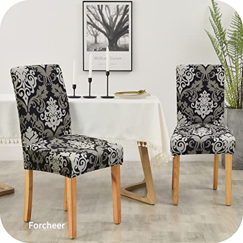 Forcheer Pattern Stretch Chair Covers For Dining Room Set Of 4,Printed Stretchable Dining Chair Slipcover Washable Removable For Kitchen,Hotel,Restaurant,Ceremony Universal Size(4Pcs,Ancient) #TOP3