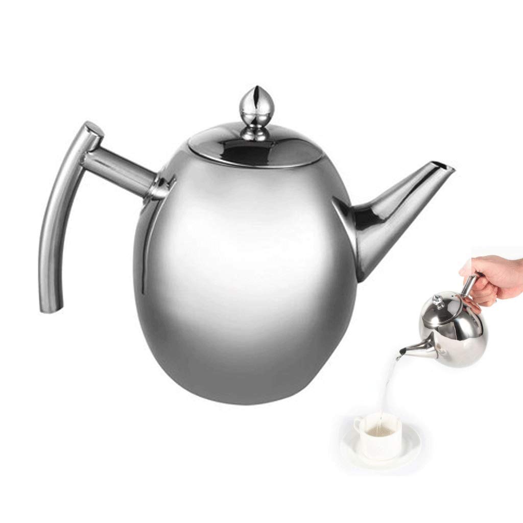 Stellar Luxe 3-Cup Stainless Steel Teapot - Mirror Polish, 600ml, Dishwasher Safe-267070