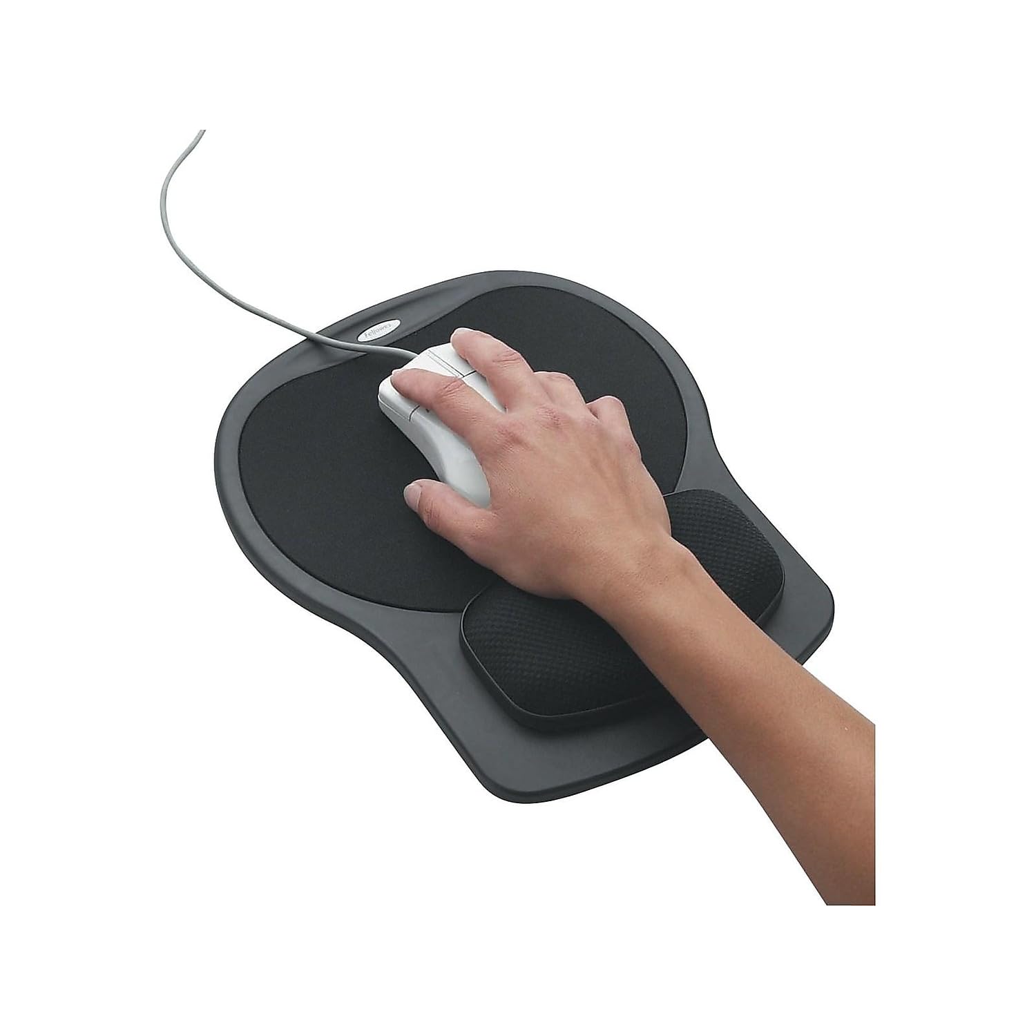 Easy Glide gel mouse pad W/WRIST rest, 10 x 12, nero/nero