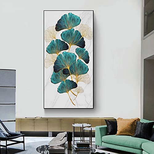 Peinture diamant 5d complet kit broderie grand format toile motif feuille 40x80cm