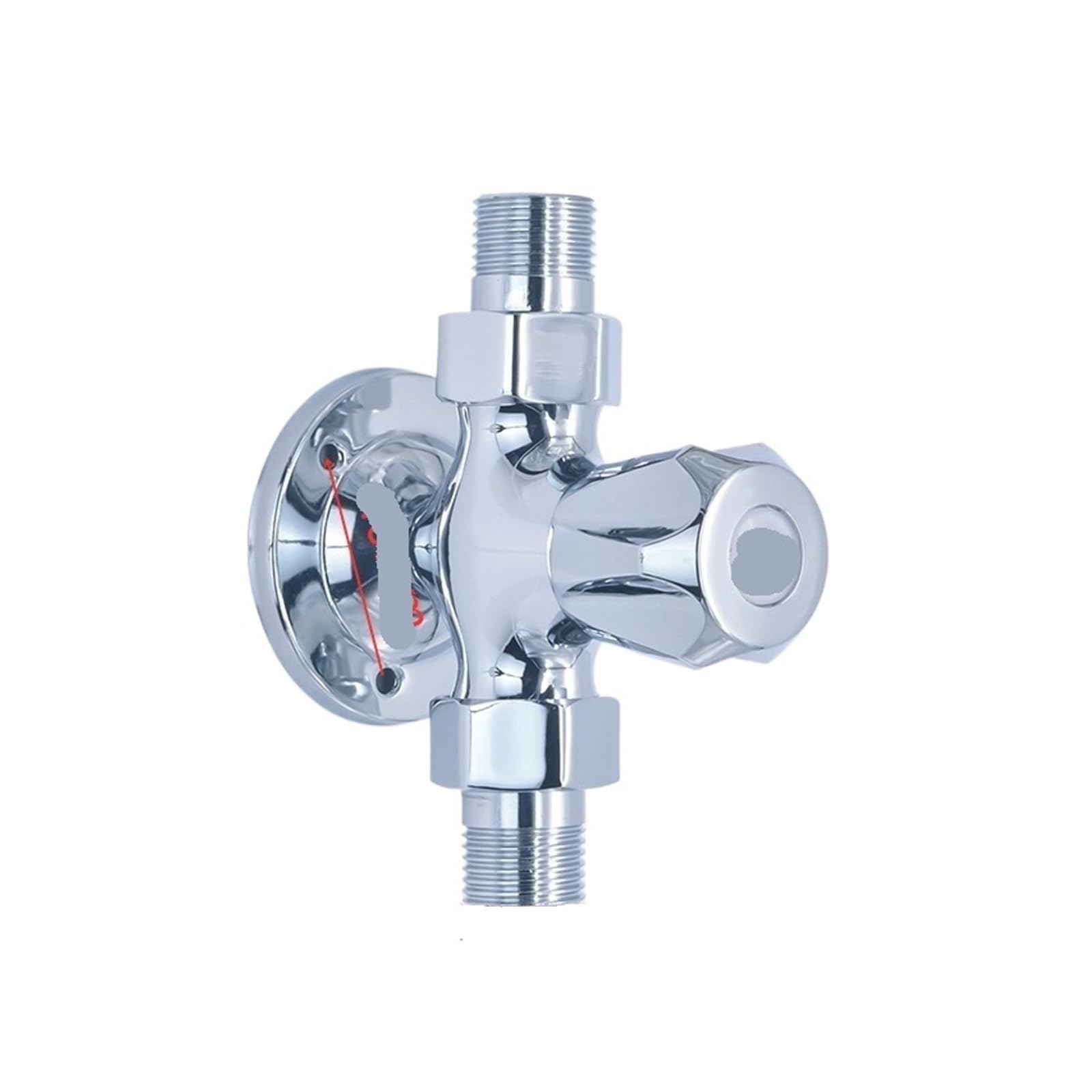 Grifo de bañera de latón cromado G1/2 monomando de pared para agua fría