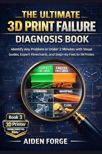 The Ultimate 3D Print Failure Diagnosis Book: Identify Any Problem in Under 2 Minutes with Visual Guides, Expert Flowcharts, and Step-by-Step Fixes for ... (3D Printer Troubleshooting Bible™ Series)