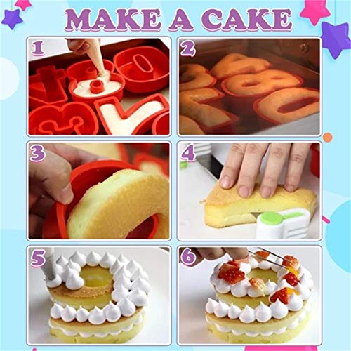 Large Number Cake Pan, 3D Silicone Number Cake Molds Baking Pan Baking Molds for Birthday Wedding Anniversary, BPA Free, Non-Stick (Number 2) - Thumbnail 5