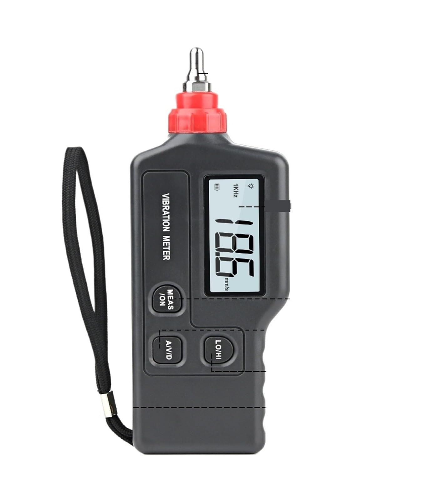 Gqnblvhzupdm One Color Vibration Tester Vibration Analyzer Digital Meter Vibrometer Sensitive Precise Handheld Vibrator