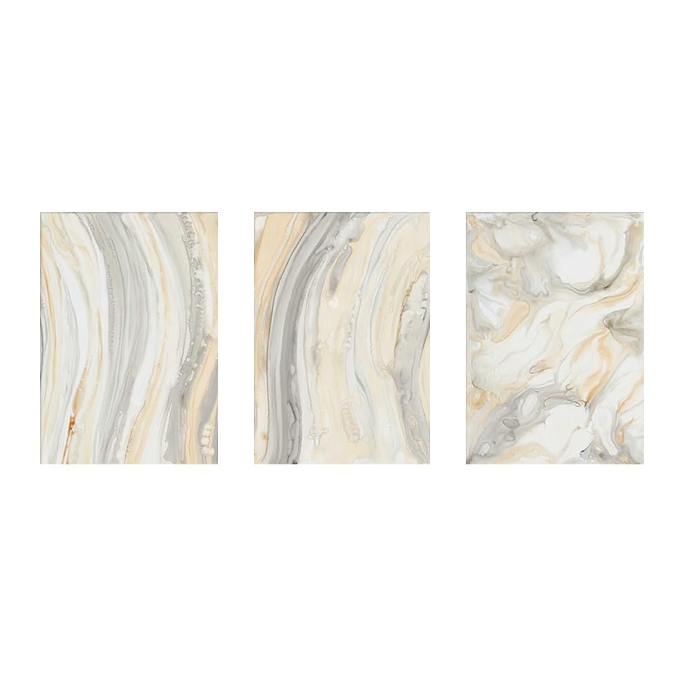 SOBMQ Art Decor-Abstract Marble Beige Gold Posters Modern Wall Art Canvas Painting Prints Pictures Artwork Living Office Room Home Decoration-40 * 50cm-3PCS (No Frame)