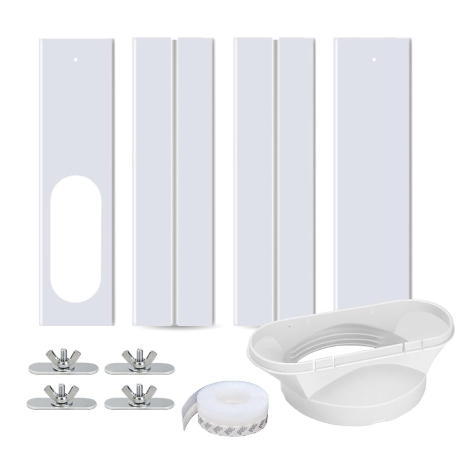 4pcs Pannello Di Tenuta Universale per Finestra, Kit Di Guarnizioni per Finestre in Pvc Regolabili per Condizionatori D' Portatili, Pezzi Di Ricambio per Tubi Di Scarico， Facile da Installare