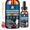 JIANKYTZ (2 Pack) Glucosamine Chondroitin MSM Liquid Drops, High Absorption, Antioxidant, Immune, Bone Support, MSM Supplement for Men & Women, Vegan, Sugar-Free, Raspberry Flavor, 1 Fl Oz