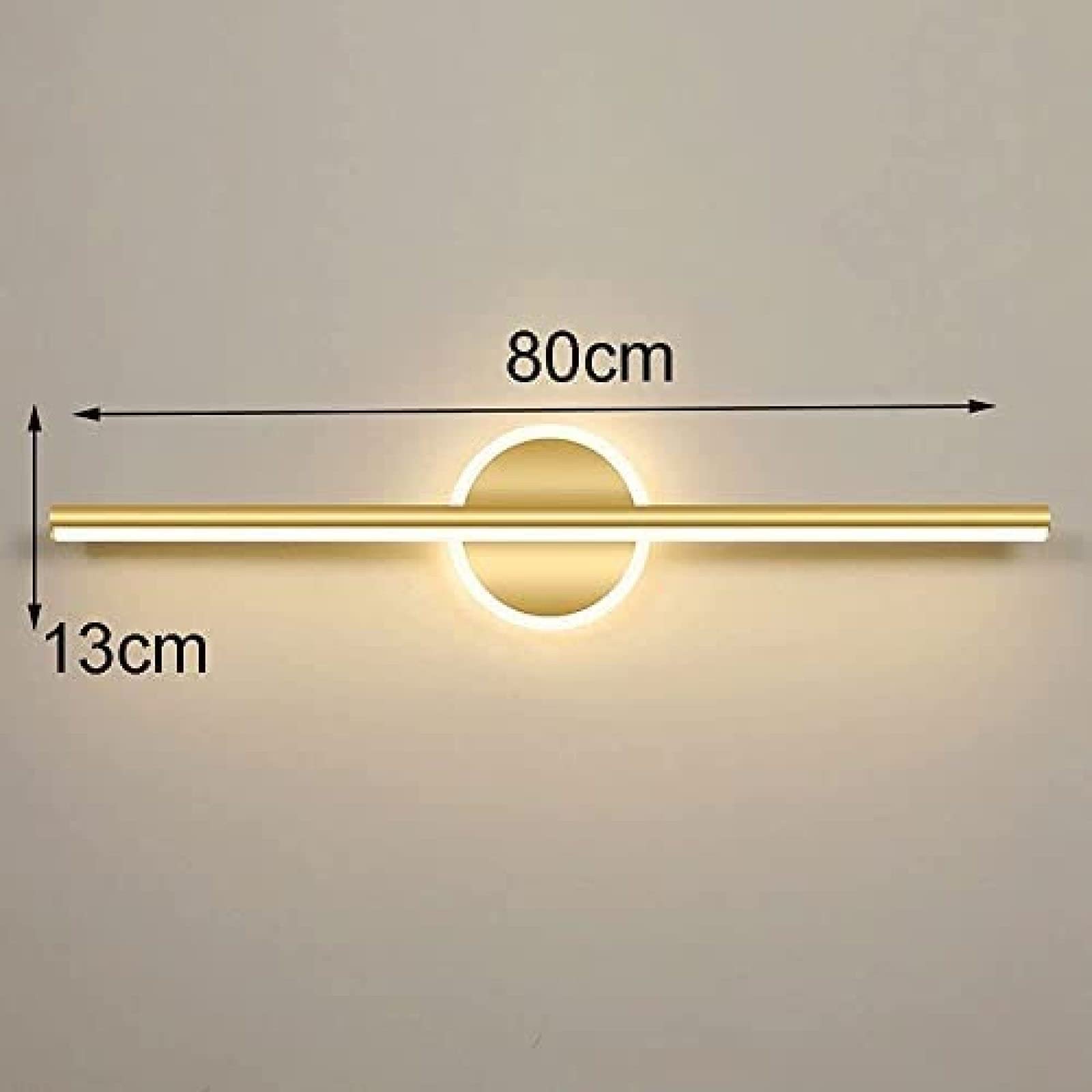 Lampy przednie z lustrem LED, nowoczesne oświetlenie toaletki w łazience, oświetlenie lusterek do makijażu w łazience, złoty metalowy kinkiet ścienny do łazienki, ciepły biały 3000K [klasa e