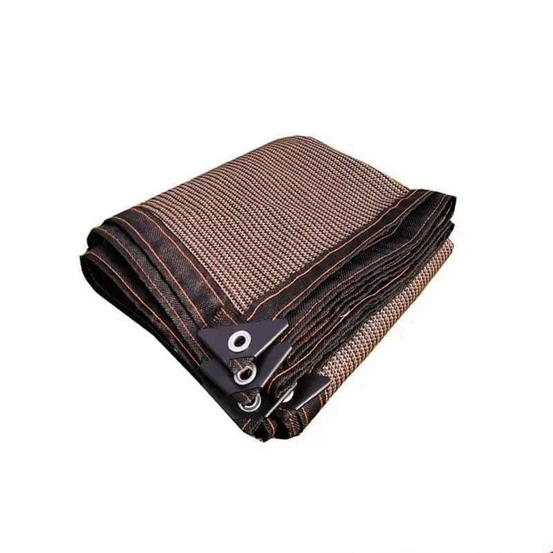 Outdoor Sun Shed HDPE UV Protection Shade Mesh Shade Sail Cloth 12 Needle 80~90% Shade Rate Car Pergola Garage Solar Shade Mesh (Color : Coffee, Size : 1m X 2m)