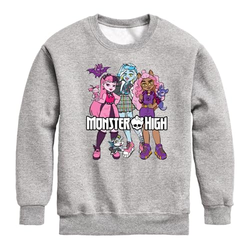 Monster High - Group with Pets - Toddler and Youth Crewneck Fleece Sweatshirt
